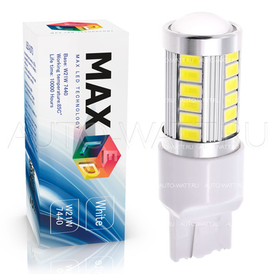Светодиодная лампа W21W 7440 - Max-Road 33Led 13Вт Белая