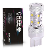 Светодиодная лампа W21W 7440 - 10 CREE Линза 50Вт