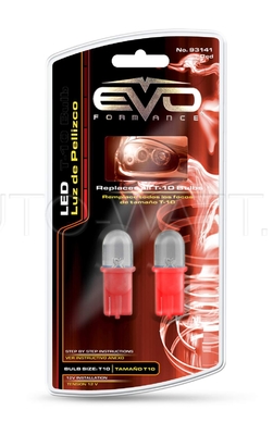 Светодиодная лампа W5W T10 – 1 DIP EVO FORMANCE Красная