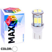 Светодиодная лампа W5W T10 – Max-Road 10Led 2Вт Белая