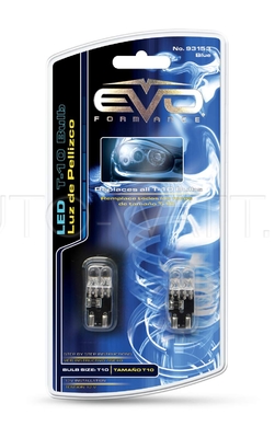 Светодиодная лампа W5W T10 – 2DIP EVO FORMANCE Синяя