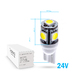 Светодиодная лампа W5W T10 – 5 SMD5050 1.2Вт Белая 24V