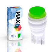 Светодиодная лампа W5W T10 – Max-Ceramic COB 2Вт Зелёная