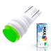 Светодиодная лампа W5W T10 – Max-Ceramic COB 2Вт Зелёная