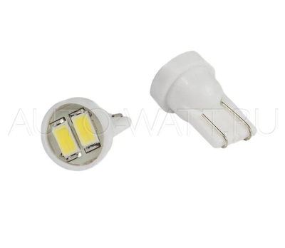 Светодиодная лампа W5W T10 – Max-Road 2Led 1Вт Синяя