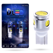 Светодиодная лампа W5W T10 – 1 HP + 3 Mini Hp 2.5Вт Белая