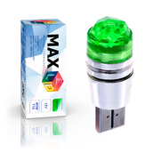 Светодиодная лампа W5W T10 – Max-Cristal 3Вт Зелёная
