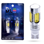 Светодиодная лампа W5W T10 – 5 HP Линза 7.5Вт Белая
