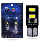 Светодиодная лампа W5W T10 – 4 SMD5630 Двусторонняя Обманка 1.6Вт Белая