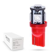 Светодиодная лампа W5W T10 – 5 SMD5050 1.2Вт Красная