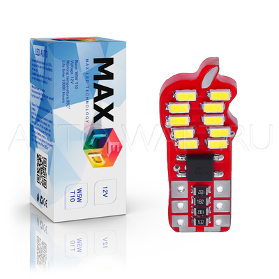 Светодиодная лампа W5W T10 – Max-Lendigo 20Led 2Вт Белая