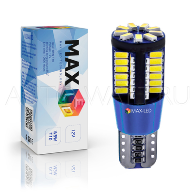 Светодиодная лампа W5W T10 – Max-Lendigo 56Led 7Вт Белая