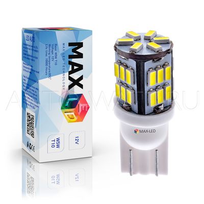 Светодиодная лампа W5W T10 – Max-Lendigo B 30Led 2Вт Белая
