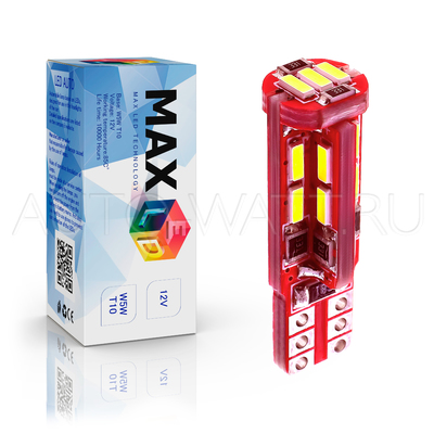 Светодиодная лампа W5W T10 – Max-Visiko 19Led 4Вт Белая