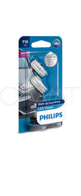 Лампы W5W T10 – Philips X-treme Vision LED 5500K Белая
